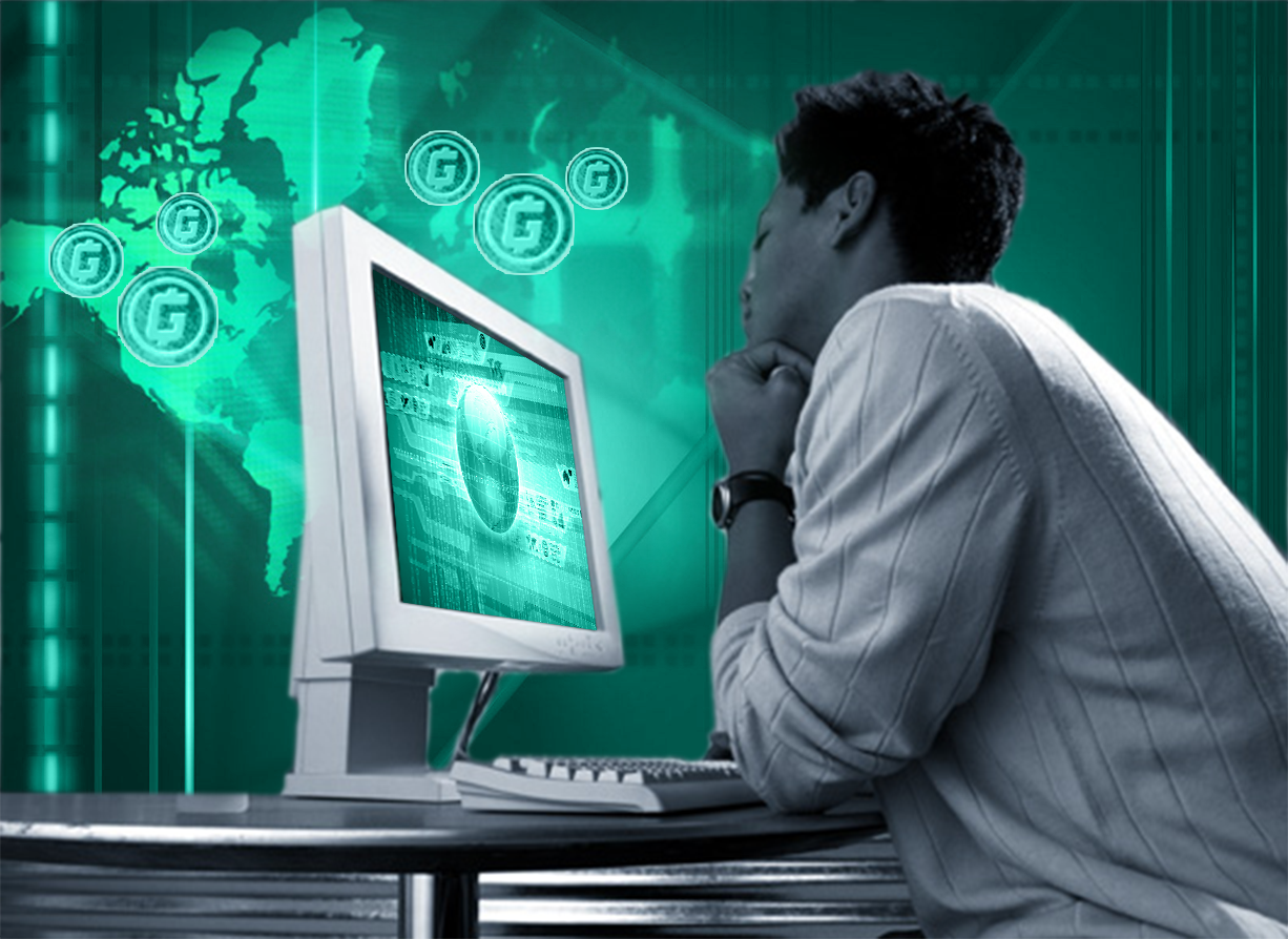 玩家在電腦前瀏覽 GAB 介面